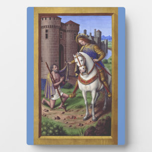 Der heilige Martin von Tours teilt seinen Mantel e Fotoplatte