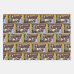 Der heilige Martin von Tours teilt seinen Mantel e Geschenkpapier Set