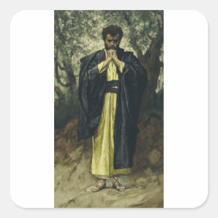 Der Heilige Matthäus von James Tissot Quadratischer Aufkleber