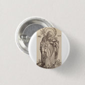 Der Heilige Matthew von Christus und den Aposteln Button (Vorne & Hinten)