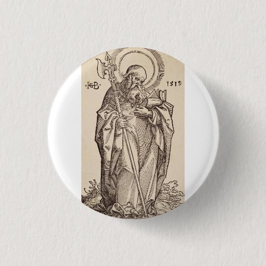 Der Heilige Matthew von Christus und den Aposteln Button (Vorderseite)