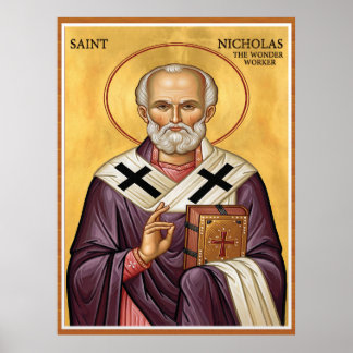 Der heilige Nikolaus, der Wunderwirker, neue engli Poster
