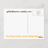 Der heilige Orden der Gildenbiber-Postkarten Postkarte (Rückseite)