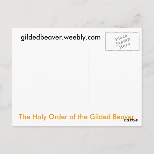 Der heilige Orden der Gildenbiber-Postkarten Postkarte (Rückseite)