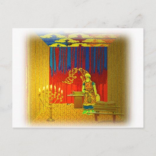 Der heilige Ort des Tabernacels mit dem Hohepriest Postkarte (Vorderseite)