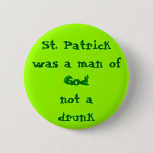 Der heilige Patrick Mann Gottes Button