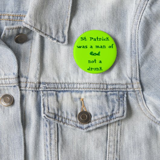 Der heilige Patrick Mann Gottes Button (Beispiel)