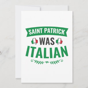 Der Heilige Patrick war am St. Patrick's Day Itali Feiertagskarte