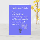 Der heimliche Geburtstag - ein lustiges Karte (Gelbe Blume)