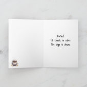 Der Heimtierausfall braucht allein eine Pause bei Karte (Innenseite)