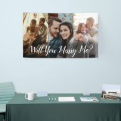 Der Heiratsvorschlag wird mir 3 farbige Fotos heir Banner (Messeveranstaltung)