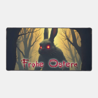 Der heiße Osterhase im Schattenwald Schreibtischunterlage