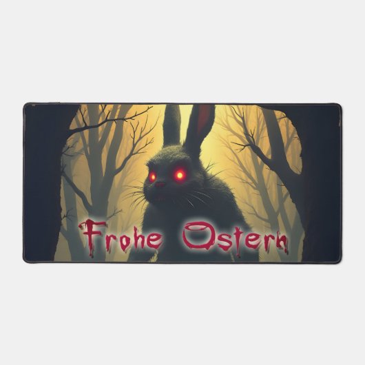 Der heiße Osterhase im Schattenwald Schreibtischunterlage (Vorderseite)
