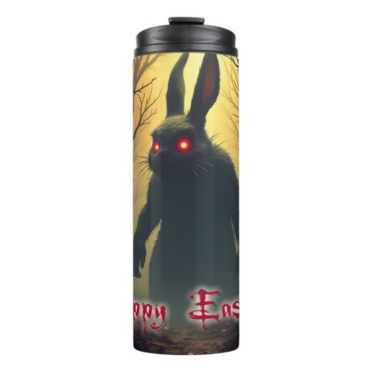 Der heiße Osterhase im Schattenwald Thermosbecher (Vorderseite)