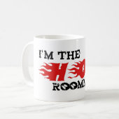 DER HEISSE ZIMMERGENOSSE KAFFEETASSE (Vorderseite Links)