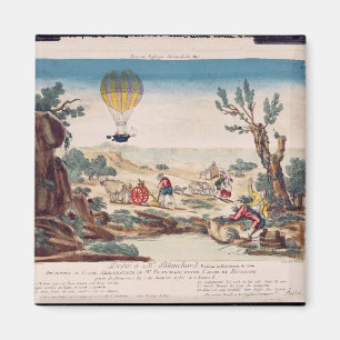 Der Heißluftballon von Jean Pierre Blanchard Magnet