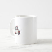 Der Heizkörper – Lustiger Klempner-Kaffeebecher Kaffeetasse (Vorderseite Links)