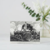 Der Heldentum von Sergeant William Jasper Postkarte (Stehend Vorderseite)