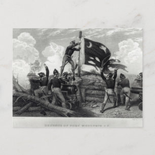 Der Heldentum von Sergeant William Jasper Postkarte