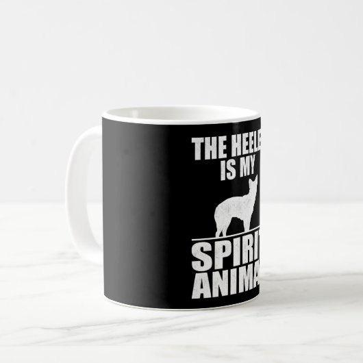 Der Helfer ist mein Geiststier, Heeler Liebhaber Kaffeetasse (Vorderseite Links)