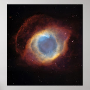 Der Helixnebel: ein gasförmiger Umschlag, der von Poster