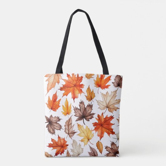 Der helle Herbst hinterlässt eine botanische Illus Tasche (Rückseite)