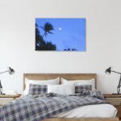 Der helle Mond, Silhouette der Kokospalmen Leinwanddruck (Insitu (Schlafzimmer))