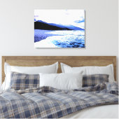 Der helle Strand in Blautönen Leinwanddruck (Insitu (Schlafzimmer))