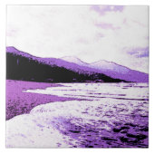 Der helle, violette und lila Strand Fliese (Vorderseite)