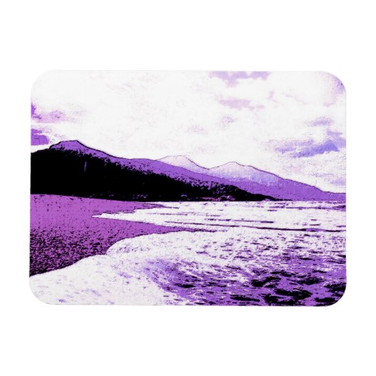 Der helle, violette und lila Strand Magnet (Horizontal)