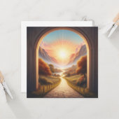 Der helle Weg (Sprichwörter 4:18 ESV) Karte (Vorderseite/Rückseite Beispiel)