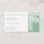 Der hellgrüne und individuell gestaltete Strand Visitenkarte (Vorderseite)