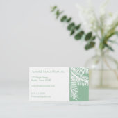 Der hellgrüne und individuell gestaltete Strand  Visitenkarte (Stehend Vorderseite)
