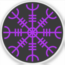 Der Helm von Awe - Aegishjalmur (lila auf schwarz)