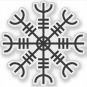 Der Helm von Awe - Aegishjalmur (schwarz) Aufkleber (Vorderseite)