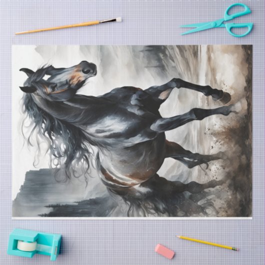 Der Hengst von der Dekoupage Central Seidenpapier (Basteln)