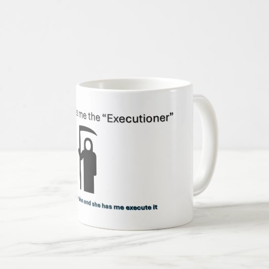 Der Henker-Becher Kaffeetasse (VorderseiteRechts)
