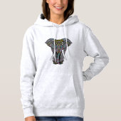 DER HENNASTRAUCH-ELEFANT (FRAUEN) HOODIE (Vorderseite)