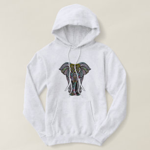 DER HENNASTRAUCH-ELEFANT (FRAUEN) HOODIE