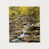 Der Herbst am Großen Bach Wandteppich (Vorderseite)