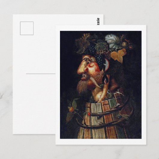 Der Herbst, Arcimboldo Postkarte (Vorne/Hinten)