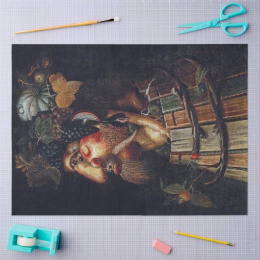 Der Herbst, Arcimboldo Seidenpapier (Basteln)