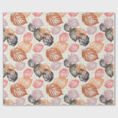 Der Herbst Blätter auf Beige. Geschenkpapier (Flach)