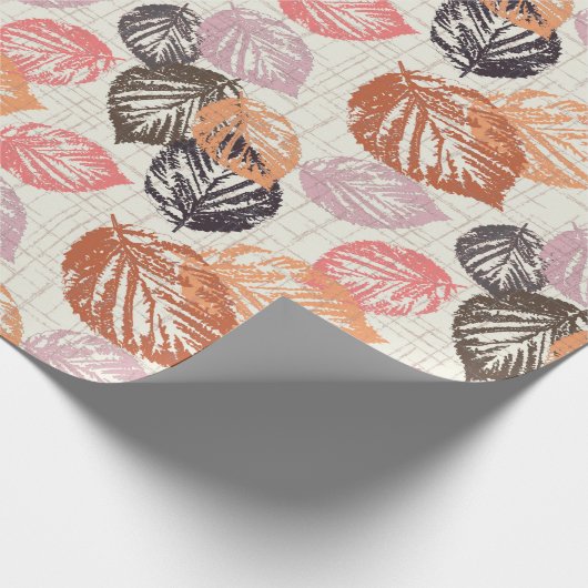 Der Herbst Blätter auf Beige. Geschenkpapier (Ecke)