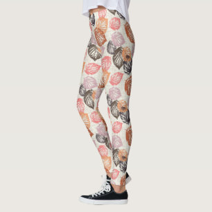 Der Herbst Blätter auf Beige. Leggings