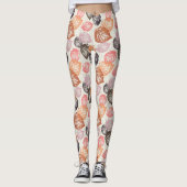 Der Herbst Blätter auf Beige. Leggings (Vorderseite)