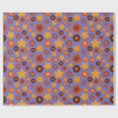 Der Herbst blüht rustikal nahtloser Erntedank Geschenkpapier (Flach)