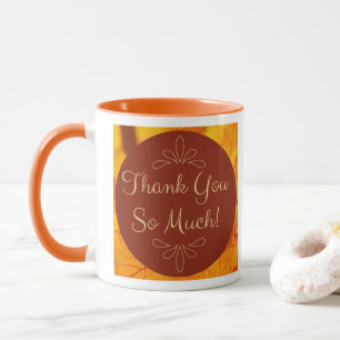 Der Herbst dankt Ihnen so viel gelbe Blätter rot Tasse