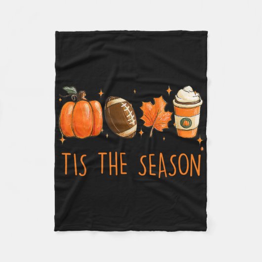 Der Herbst der Jahreszeit - Der Pumpkaffee L Fleecedecke (Vorderseite)