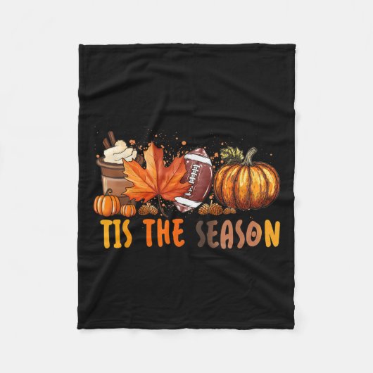 Der Herbst der Saison - der Herbst-Fußball-Kürbisk Fleecedecke (Vorderseite)
